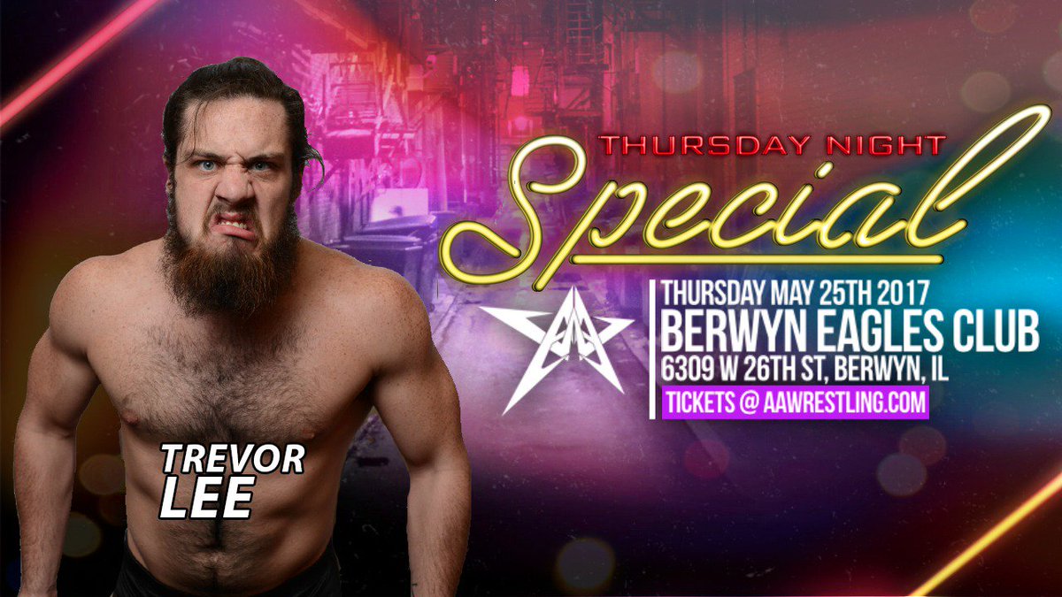 AAWPro's tweet photo. Don't miss Thursday Night Special on 5/25 with @TheSamiCallihan @TLee910 @Laredo_Kid
Tickets at https://t.co/4OhdNIp91n https://t.co/4uJJS40qiN