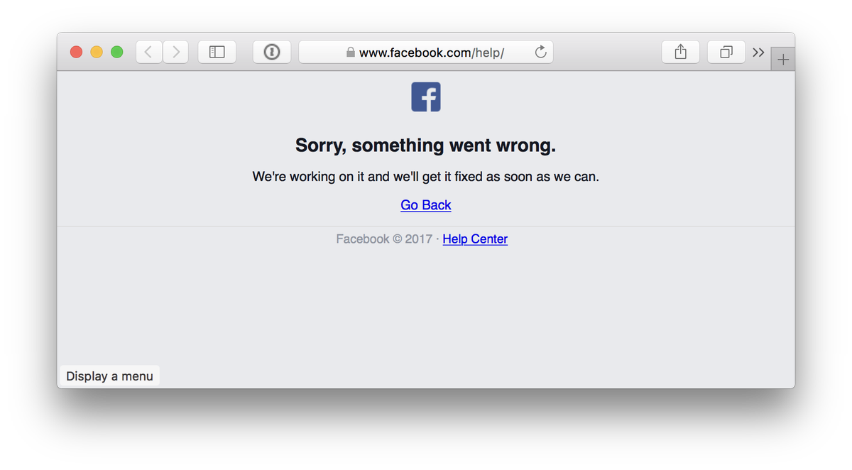 CloudRemedy's tweet photo. Facebook down in Parts of Australia #facebook #worldwithoutfacebook https://t.co/HADiLiCbQ4