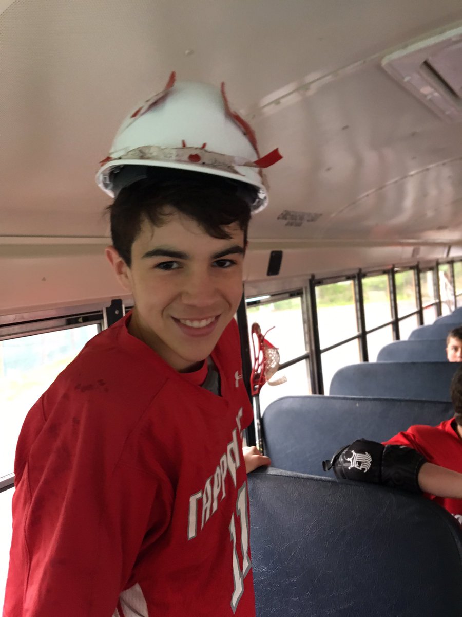 tzjvboyslax's tweet photo. This guy is all smiles after taking home the hard hat for his f/o play and wing play great job Fitz! @TZLAX @tzyouthlax https://t.co/Ntr1UmFqi2
