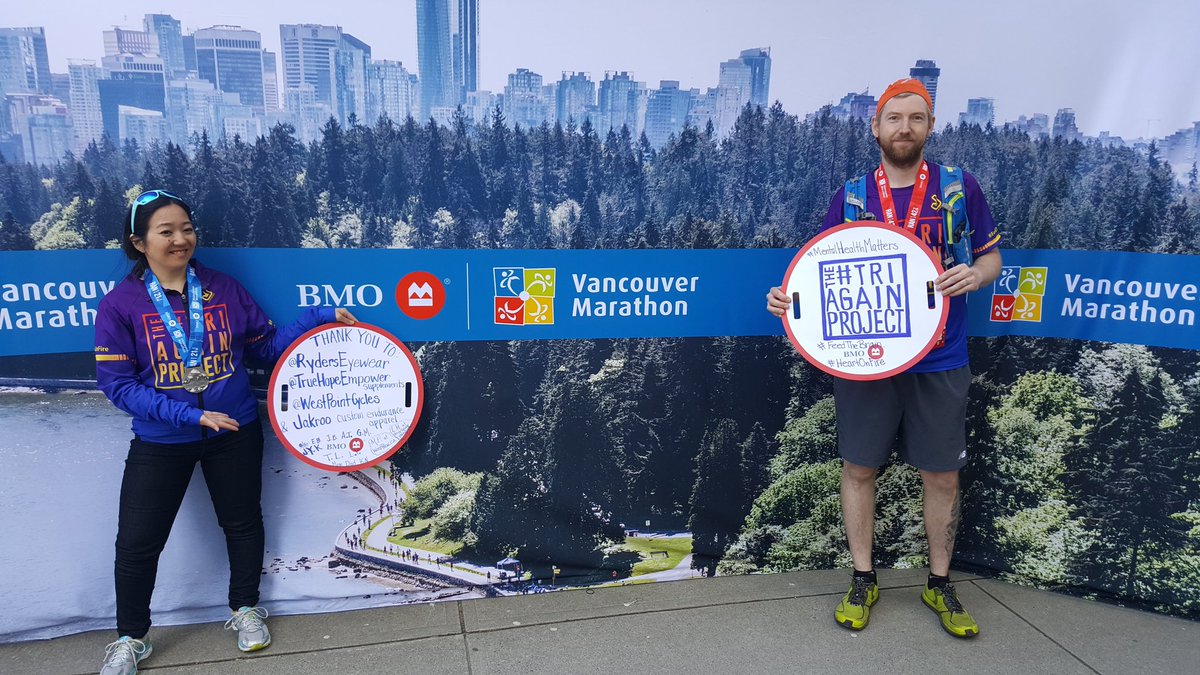 TriAgainProject's tweet photo. @BMOVanMarathon @AndyClarkfoto @runvancanada @CityofVancouver @MyVancouver @HelloBC @RunningRoom @SauconyCanada @DailyHive @CTVVancouver @CBCVancouver @GlobalBC @TeamVBC @CDNRaceGuide Thanks for an amazeballz experience! My first ½, twd Ironman2018. Pace bunnies FTW! #TriAgainProject #MentalHealthMatters #IdidIt https://t.co/S5Pmh0Ff1i