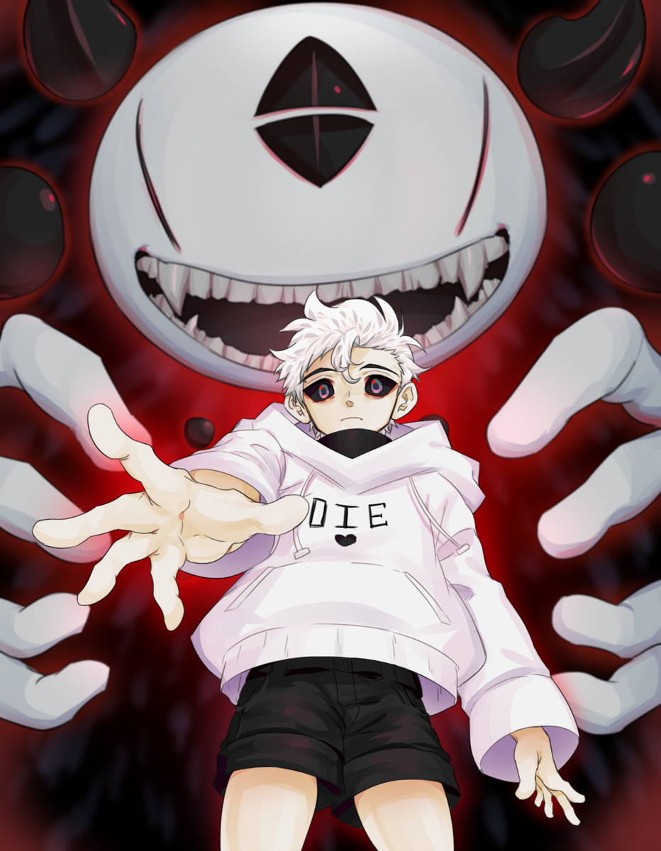 Shioppang's tweet photo. Today I had a thought: What if the Grim Reaper was just an angsty little shota https://t.co/jFBXuFZ0Cx