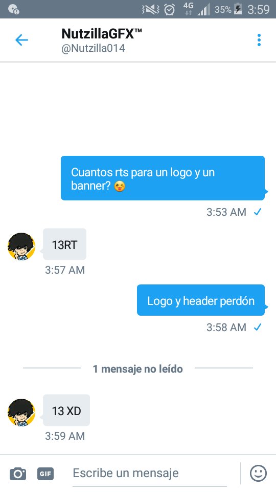 13 RTs y @Nutzilla014 me hará un logo y header 😜