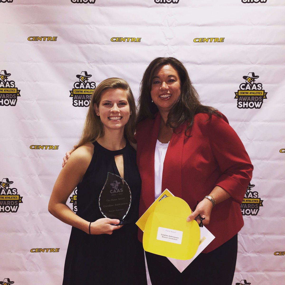 CCWBasketball's tweet photo. Flame Award #CAAS17 https://t.co/tM6y63bts9