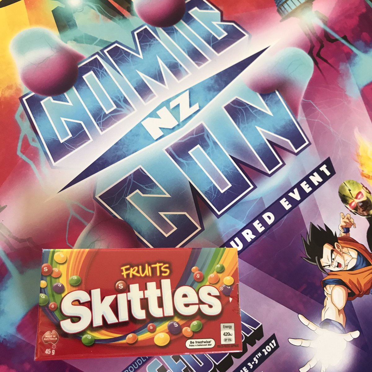 NZComicCon's tweet photo. Skittles contest happening on our Facebook page now!! #nzcomiccon #tastetherainbow https://t.co/StxopJa9jV