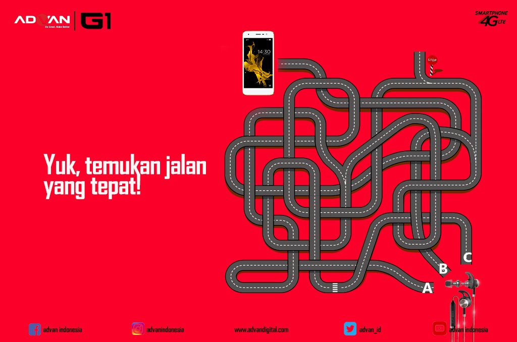 advan_id's tweet photo. Yuk, bantu mimin temukan jalan menuju Advan G1! https://t.co/Vanvvy1Hox
