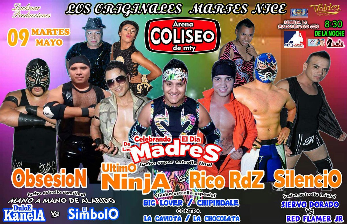 _Simbolo's tweet photo. martes nice
 nos vemos  en @ArenaColiseoMTY 
en @martes_nice  te esperamo
 @silencio_mty @lucinocoronado 
 martes 9 mayo 8:30 pm https://t.co/hCWx2i4NIS