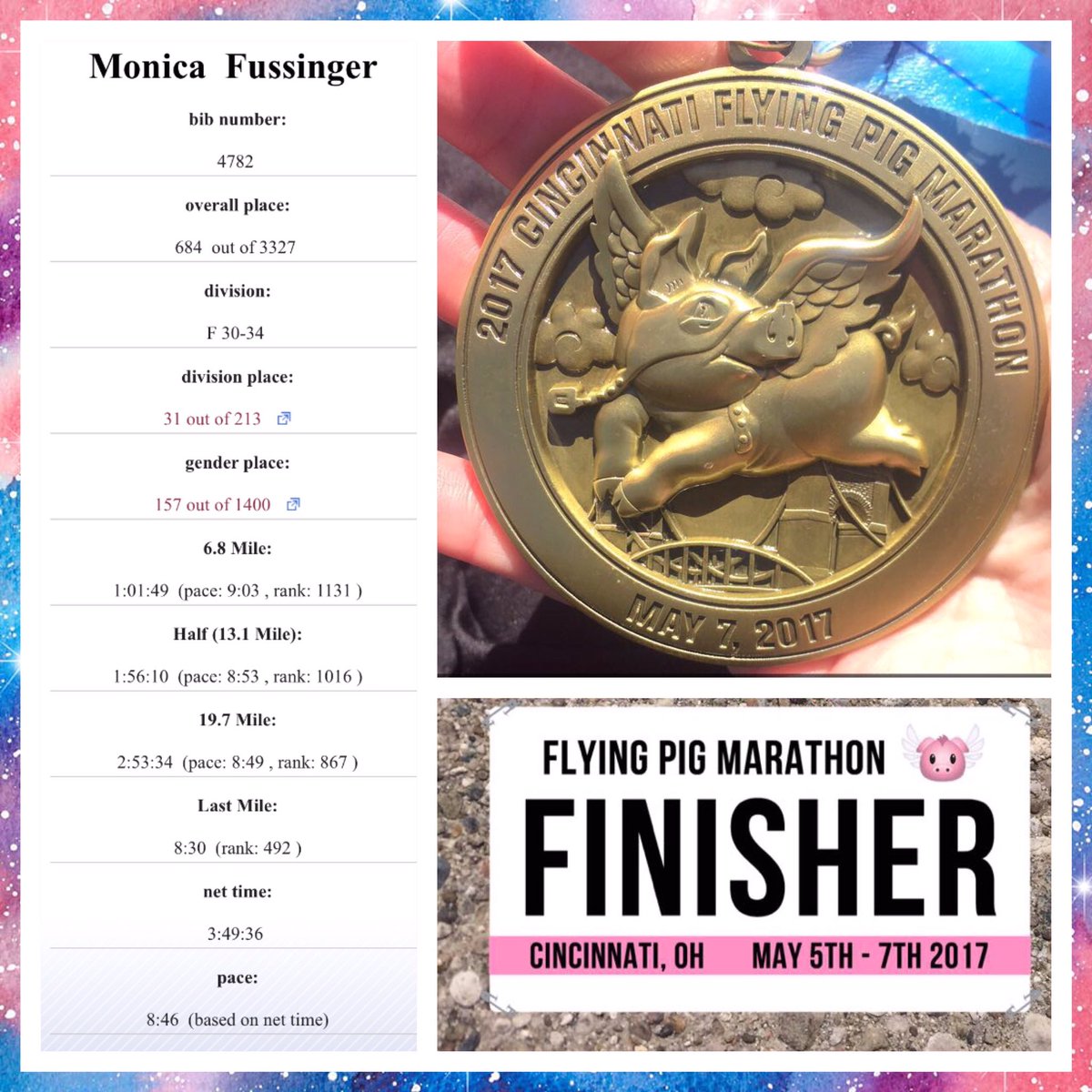 monicafussinger's tweet photo. happy #medalmonday #firstmarathon #negativesplits #runflyingpig #5run3 #runcincinnati @RunFlyingPig https://t.co/0vprztn6p3