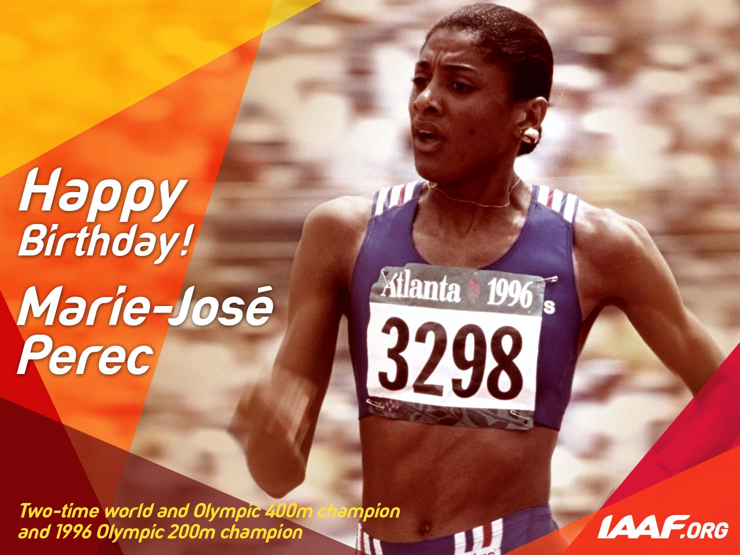 Happy birthday to French sprinting legend Marie-José Pérec! 