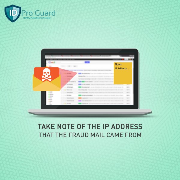 idproguard's tweet photo. Obtain a copy of the fraud mail with attachments &amp; note its IP address. To avoid phishing attacks join #IDProGuard: https://t.co/XvUvqJj3IH https://t.co/dCjBctyXs6
