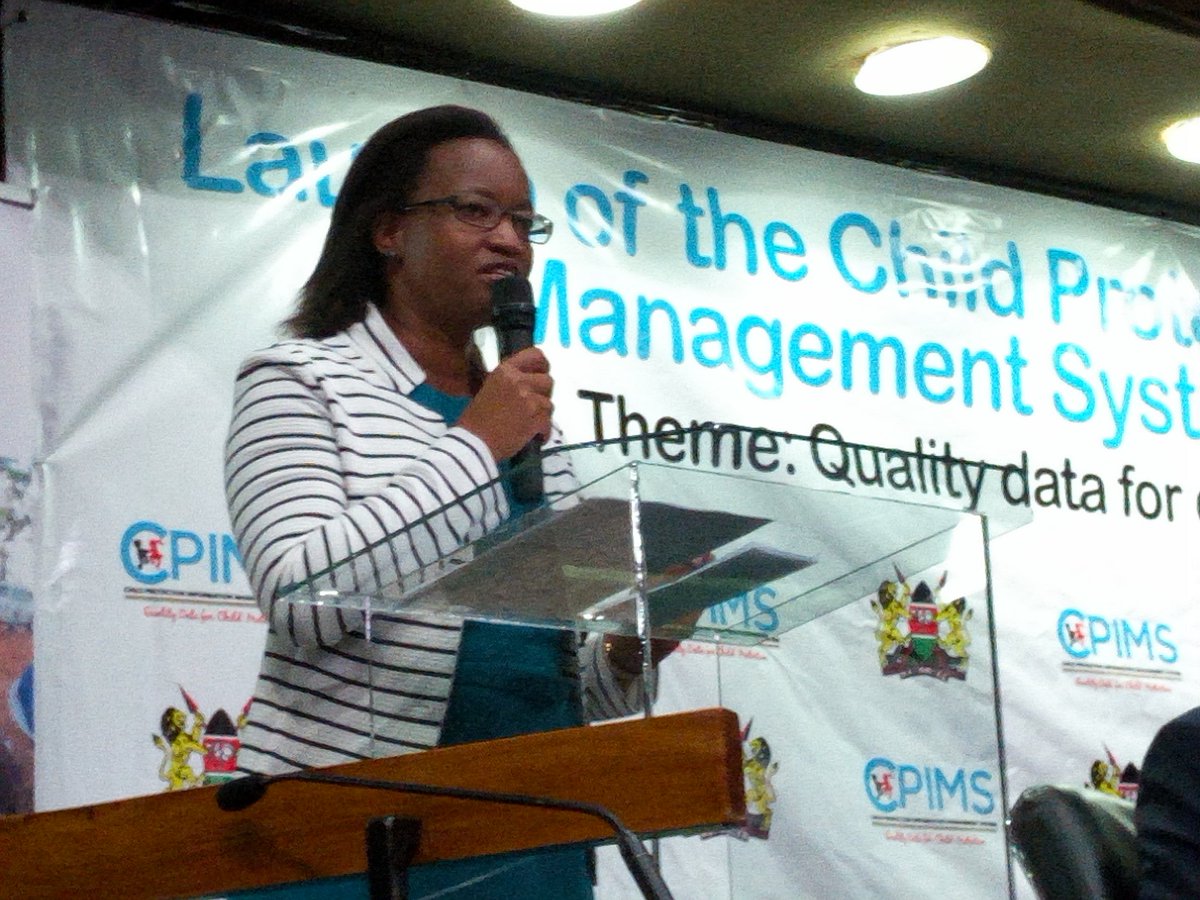 MaggieLiviah's tweet photo. @phylliskandie speech read by @susanMochache #CPIMSKe has the capacity 2 monitor services provided 2 #Children in Kenya #QualityChildDataKE https://t.co/Yr53PcnGcm