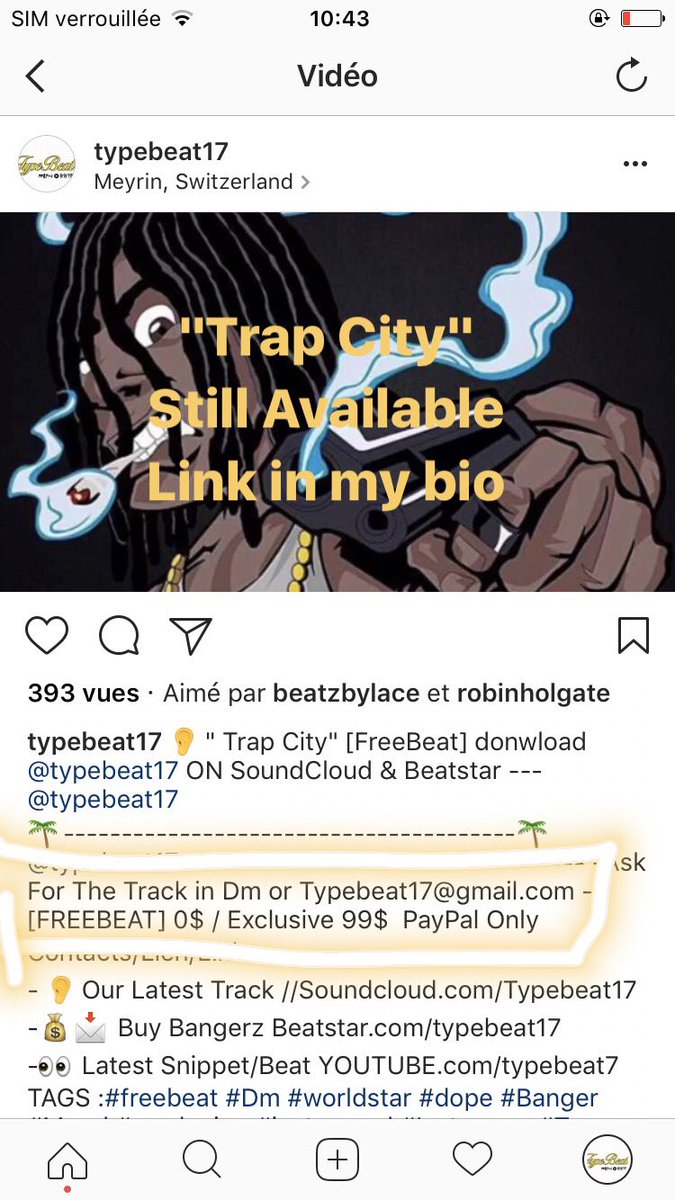 TypeBeat17M's tweet image. 🌴 "Trap City " available / Link in Bio🌴