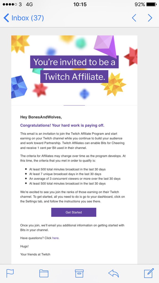 BonesAndWolves's tweet image. So this happened! :D I'm now a Twitch Affiliate! Thank you so much to you guys for following and watching the stream! Onwards and upwards!