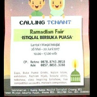 yuukk kita ramaikan dan segera booking standnya sekarang dpt disc 10% lagi #event #istiqlal #ramdhan #dbpro18