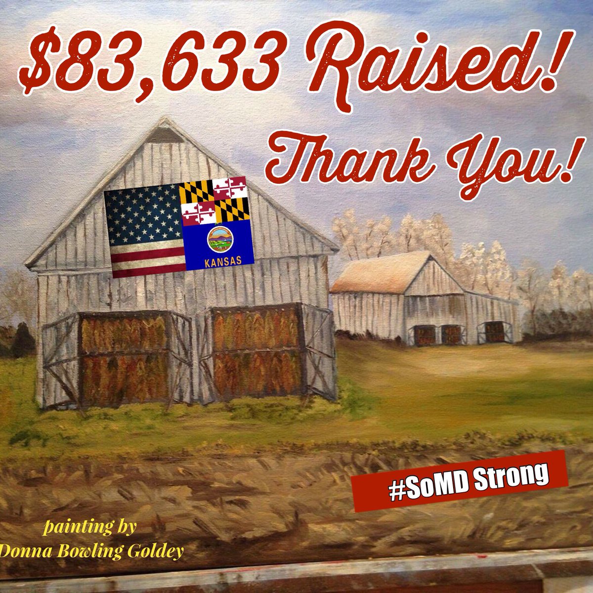 farrellauction's tweet photo. Thanks SoMd!  Your support helped us raise $83,633 on Saturday for Wildfire Victims in Kansas. https://t.co/JCqgwXiOSv