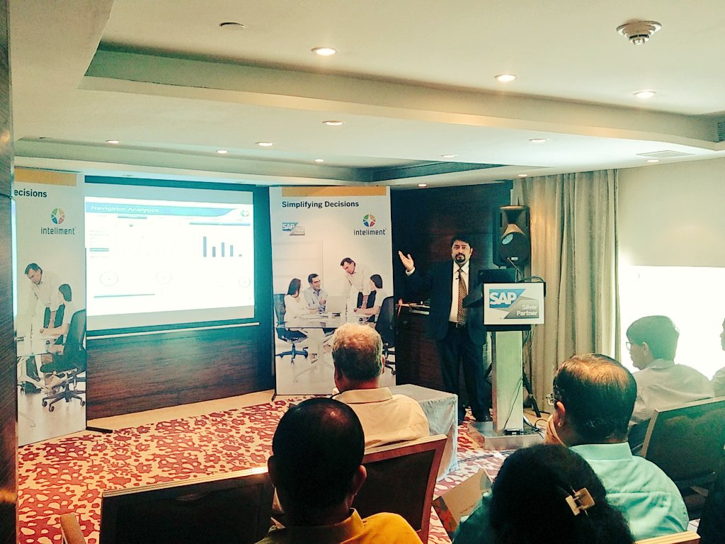 MoholkarNikhil's tweet photo. #Business growth with #data driven strategy &amp; fact based decisions by @pansares at @inteliment @SAPIndia #CXO Knowledge Series in #Mumbai https://t.co/ucUEpBnrkx