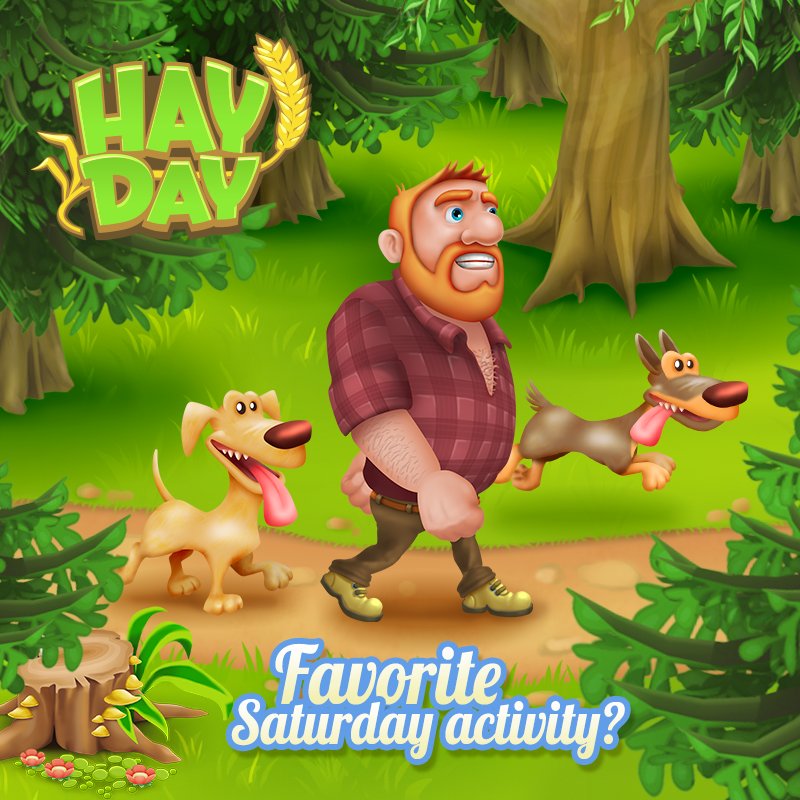 What's your favorite thing on a Saturday? Sports? Cooking? Going for a walk in the nature? Farming all day long? #welovesaturdays #hayday