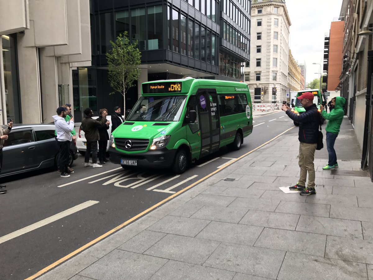 Citymapper's tweet image. We're off! Green on the streets!