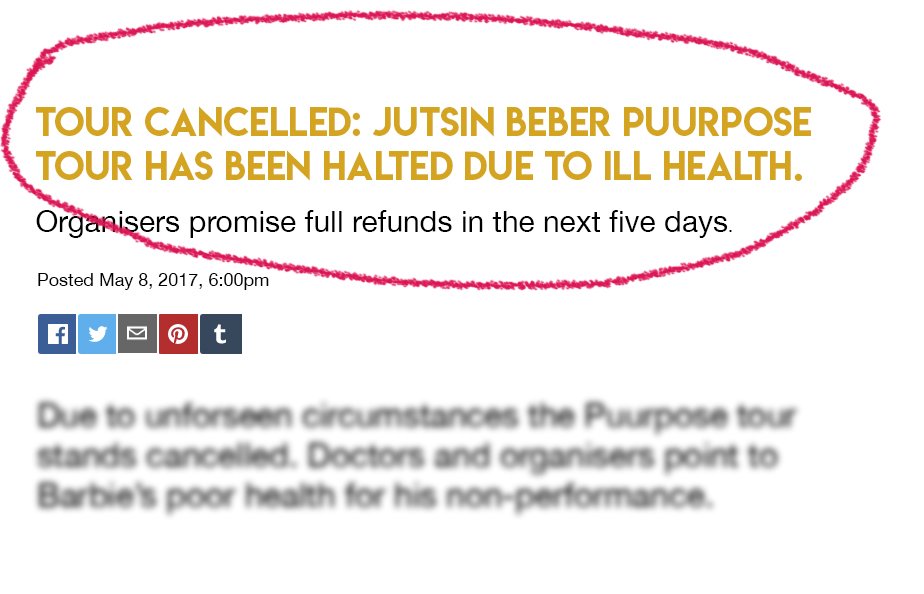 The Jutsin Beber concert has been cancelled, refunds will be available in 5 days! Read full article: bit.ly/2pWEUHx