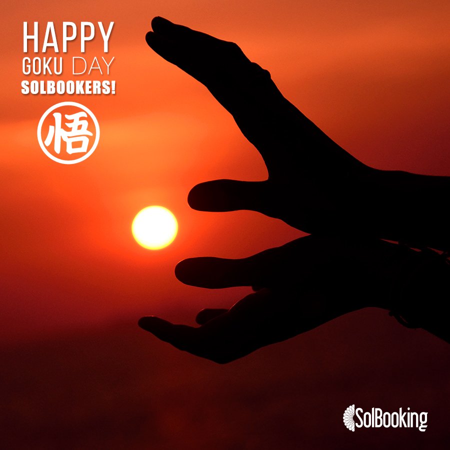 solbooking's tweet photo. Está claro que Goku era un #SolBooker ¡Feliz #GokuDay! https://t.co/81ZpevdekK