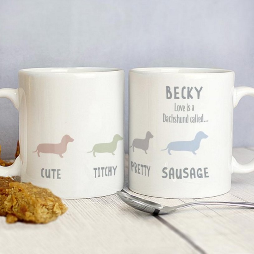 Who do you know that loves their Sausage Dog and would love a personalised mug like this? ow.ly/3YrP30bokK2