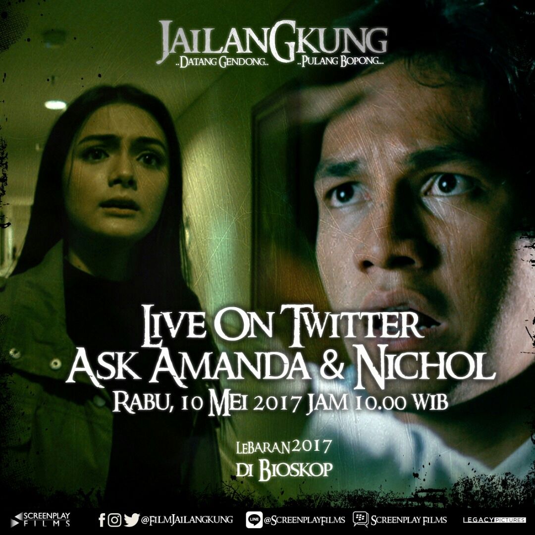 Mau ngobrol sama Amanda &amp; Nichol? 
Follow Twitter <a href="/filmjailangkung/">Jailangkung</a> dan besok ikutan #AskAmanda&amp;Nichol jam 10.00 wib!
