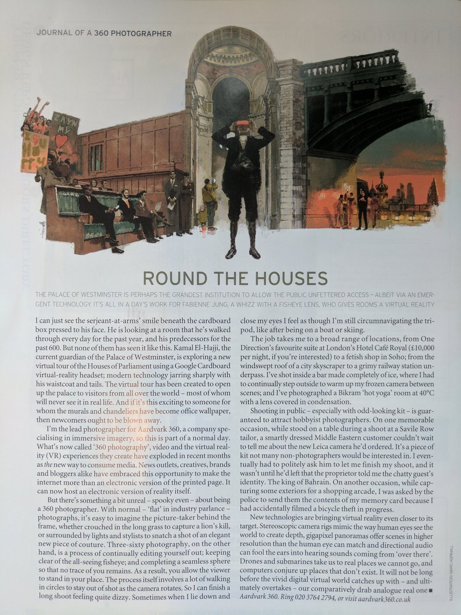 circus360uk's tweet image. Thanks to @CondeNast  and @WorldofInterior for the lovely article about our photographer. June edition out now! #360 #VR #VirtualReality