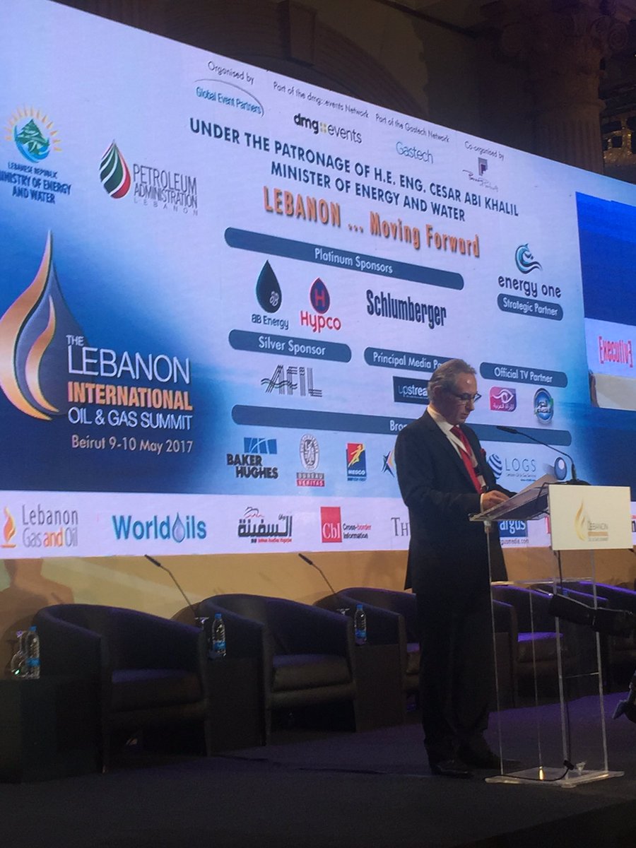 LebanonGasOil's tweet photo. LIVE from Hilton Hotel: Opening session with Mr. Raffic Koussa Energy One GM, HE Cesar Abi Khalil talking about the big O&amp;G hope.
#LIOG2017 https://t.co/3ciPE7XIne
