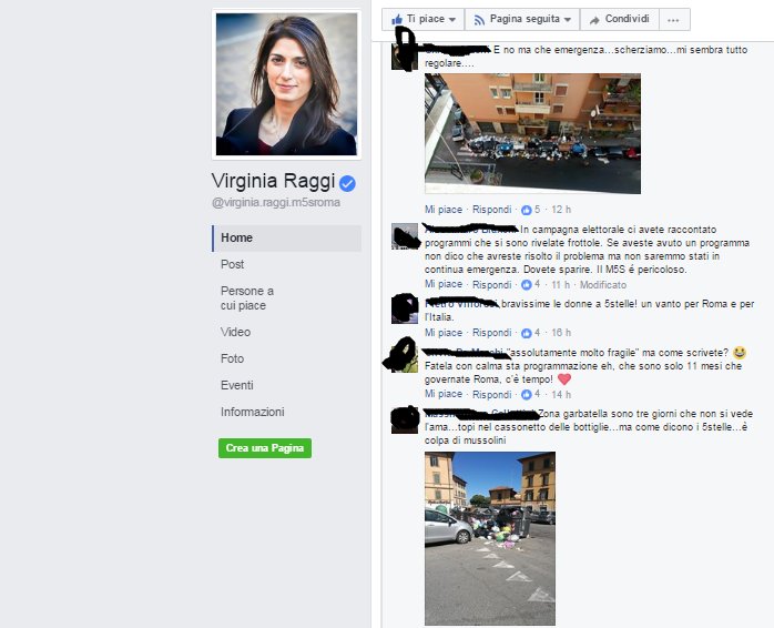 giornalettismo's tweet photo. Le foto della spazzatura di #Roma invadono la bacheca Facebook di Virginia #Raggi https://t.co/4P7uHleI0A https://t.co/XEm0nvQg1e