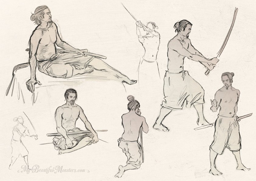My_B_Monsters's tweet photo. #Samurai themed #lifedrawing from last month at #covertcharacters. Teaching my next class tomorrow night #robinhood https://t.co/6uvosT5joO https://t.co/XLKQg72s6Z