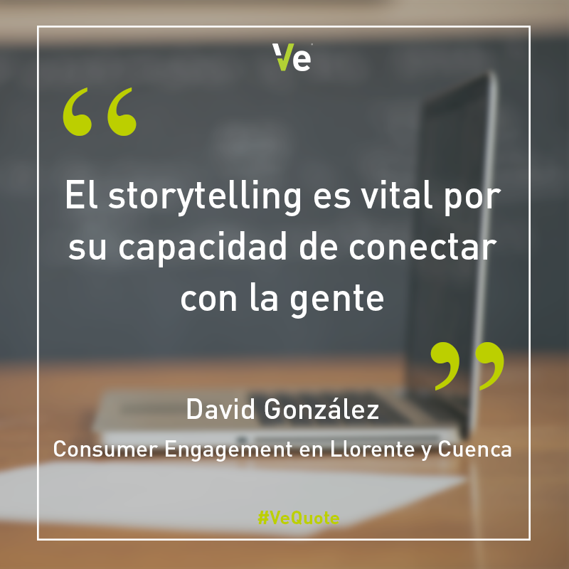 Ve_ES_'s tweet photo. Empezamos el día contando #historias con @davidgnatal (@LlorenteyCuenca). ¡Esperamos que os guste esta #VeQuote! #FelizMartes #storytelling https://t.co/EgLq4Hz8Yg