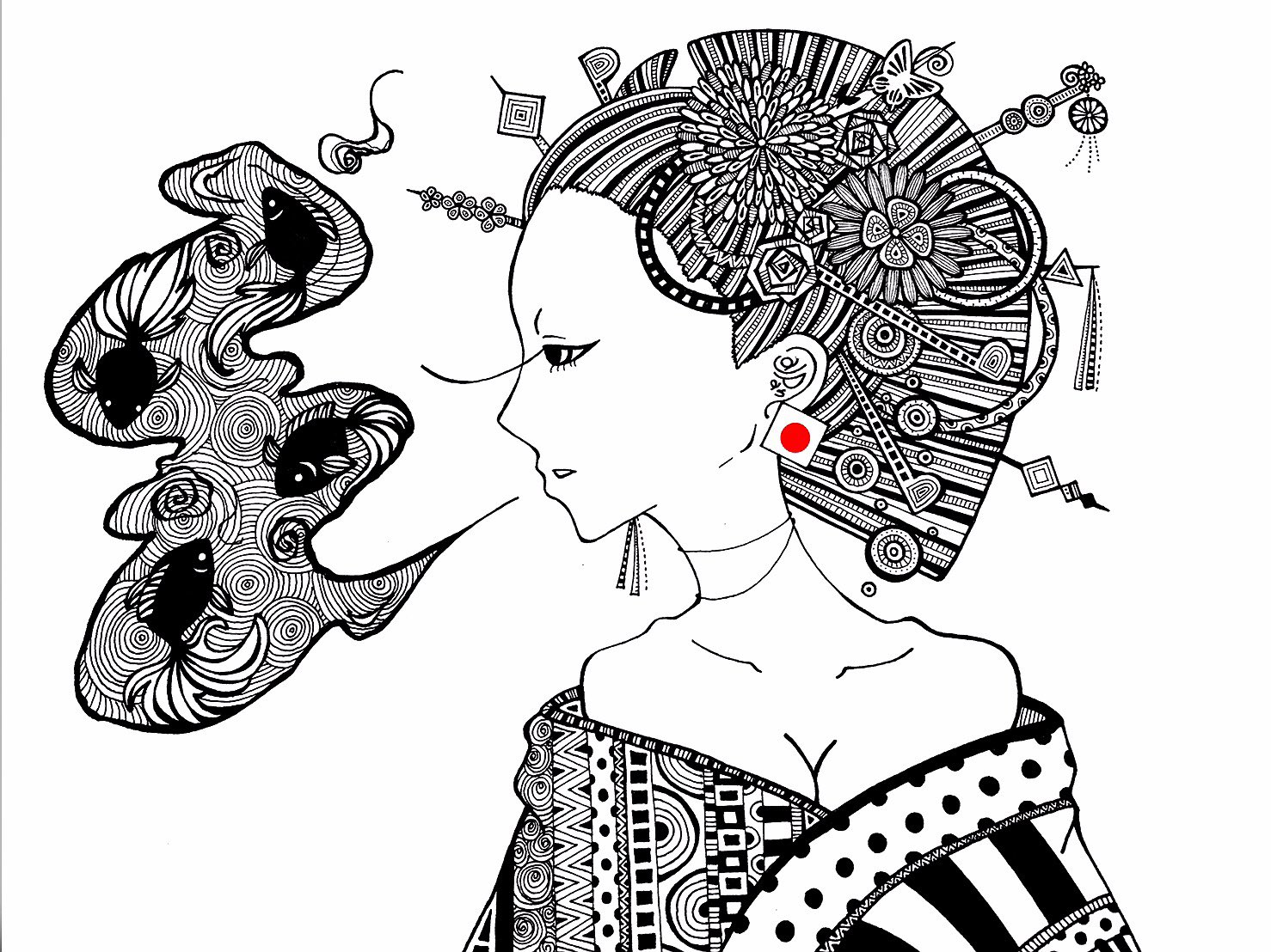 すべての動物の画像 ユニークイラスト 金魚 白黒 すべての動物の画像 ユニークイラスト 金魚 白黒