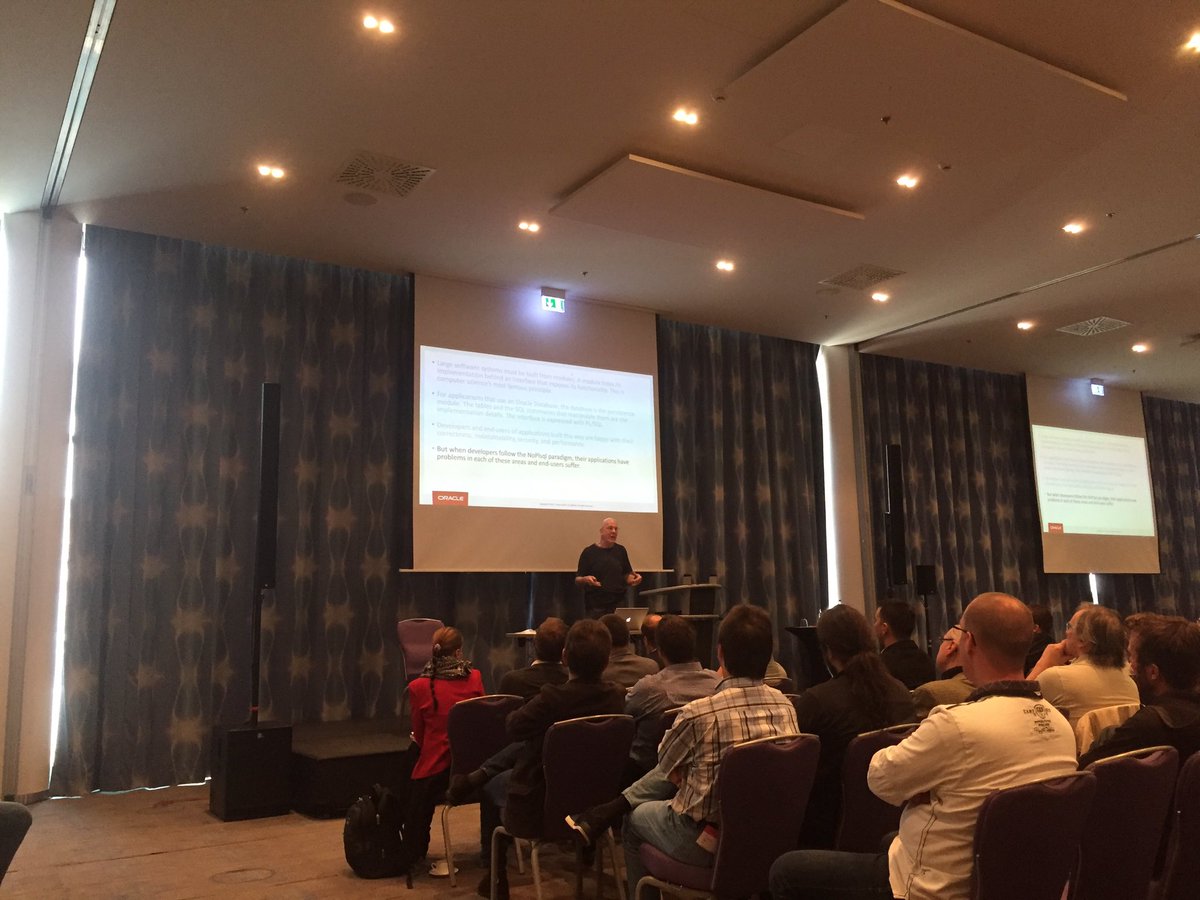 phsalvisberg's tweet image. Keynote about #thickdb paradigm by @BrynLite at #APEXCONN17 - does he accept views as part of the interface?