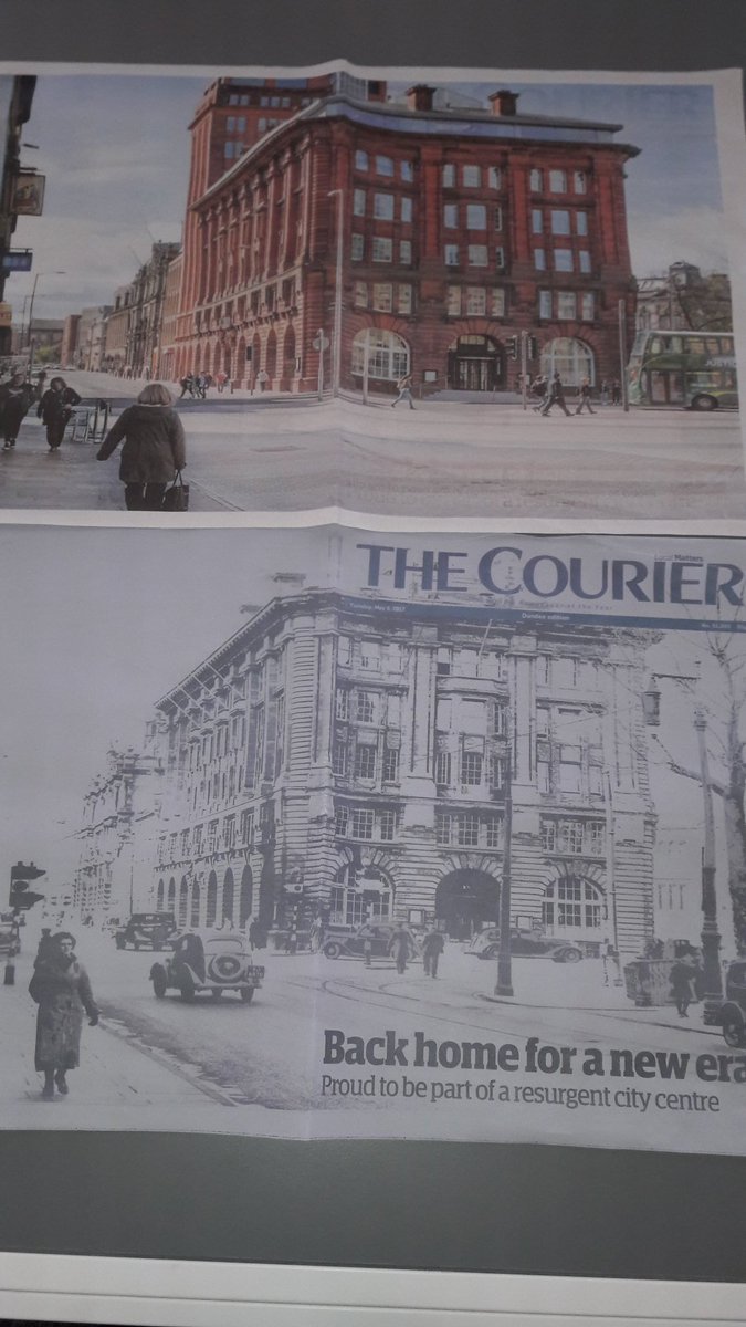 Loving our then and now wraparound front page today. Celebrating <a href="/thecourieruk/">The Courier</a> <a href="/DC_Thomson/">DC Thomson</a>'s return to our Meadowside  HQ. Great stuff.