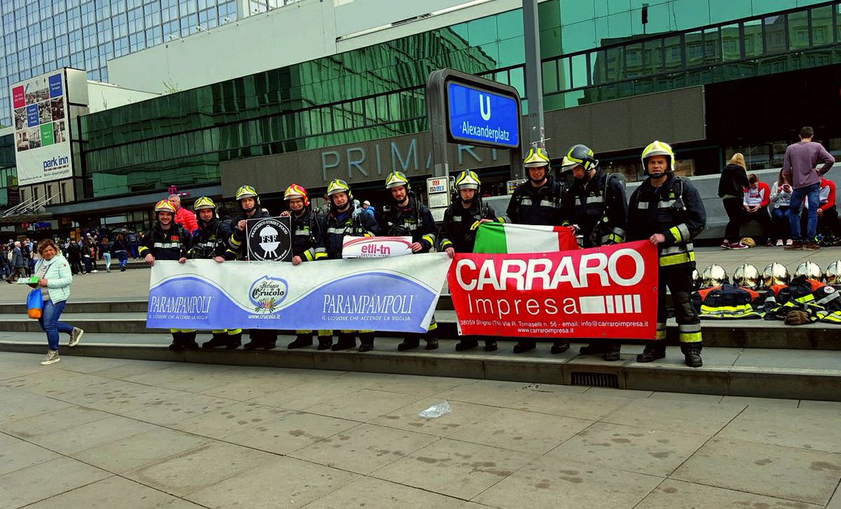 crucolo's tweet photo. Il 6 Maggio abbiamo accompagnato i #VigiliDelFuoco volontari di #Strigno alla #Firefighter #Stairrun di Berlino. Sempre forza ragazzi! https://t.co/BFmQvjf3eU