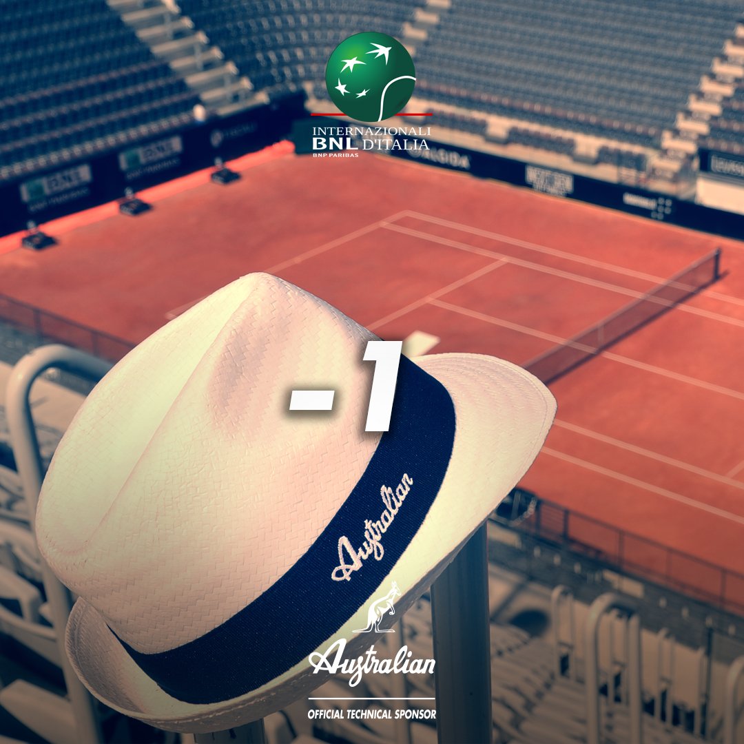 Sta per iniziare la 75esima edizione degli <a href="/InteBNLdItalia/">Internazionali BNL d'Italia</a> .
#Australian #sportswear #offcialtechnicalsponsor #IBI17
