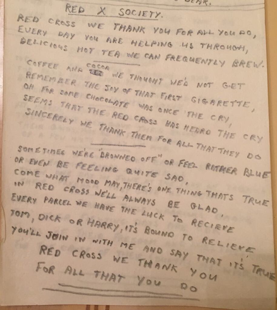 This was written by my Grand Father in law during #WWII #WW2 when he was a #POW #hope <a href="/BritishRedCross/">British Red Cross 🧡</a> @RedCrossWeek #RedCrossWeek 7-13 May