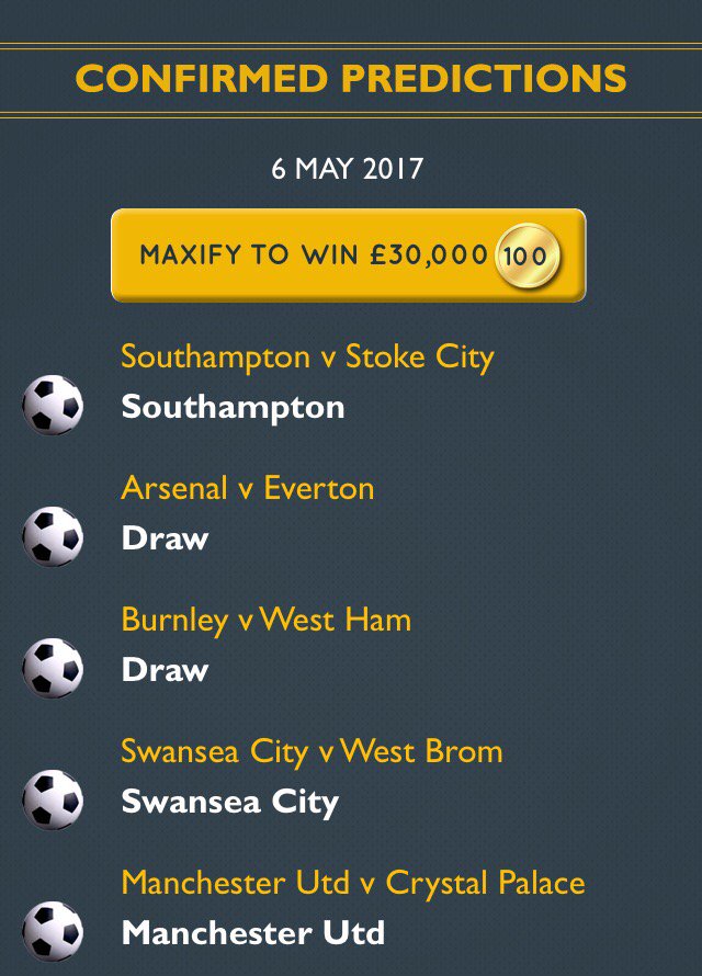 sportingedge365's tweet photo. See my #EPL predictions for @uMAXitFootball. Predict FREE &amp; WIN weekly prizes &amp; real cash https://t.co/cMYj4vvVcx https://t.co/0wFkS1l3sk