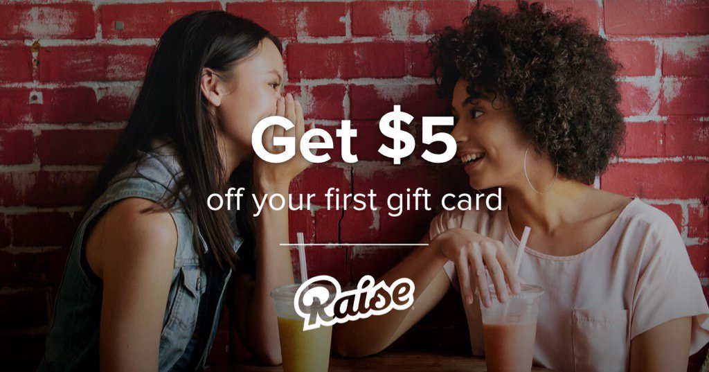 Join Raise and get $5 to spend on any discounted gift card you want! geta.raise.com/spoulsen