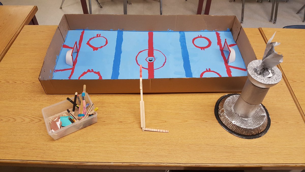 k4kpilotbutte's tweet photo. Our homemade table hockey is finally complete! The kids are very excited to play with our new creation! #gameon #springintosports #K4K https://t.co/VUEKdRWgJR