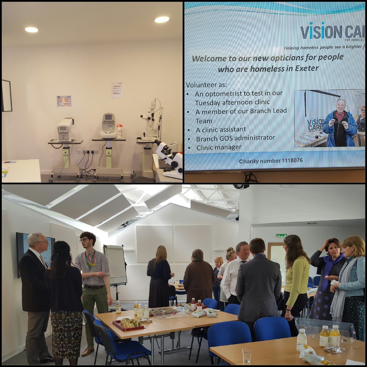 Fiona_Carden's tweet image. Exciting opening of opticians @CoLabExeter for homeless in Exeter @VCHP_UK