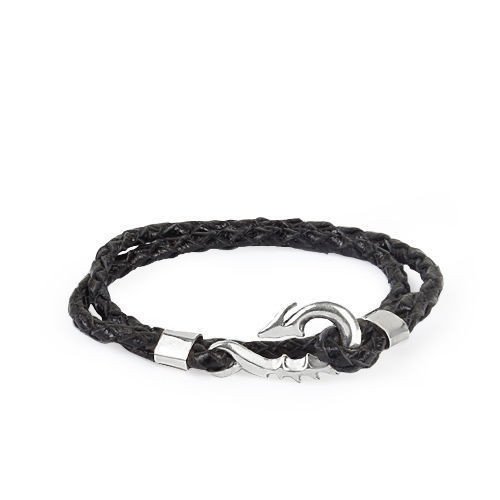 jewelsformen's tweet image. Men's Bracelet Black Leather with 925 Sterling Silver Hook Clasp, Braided Wrap seethis.co/Zr2gg/ #mensdiamondring #mensrubyring