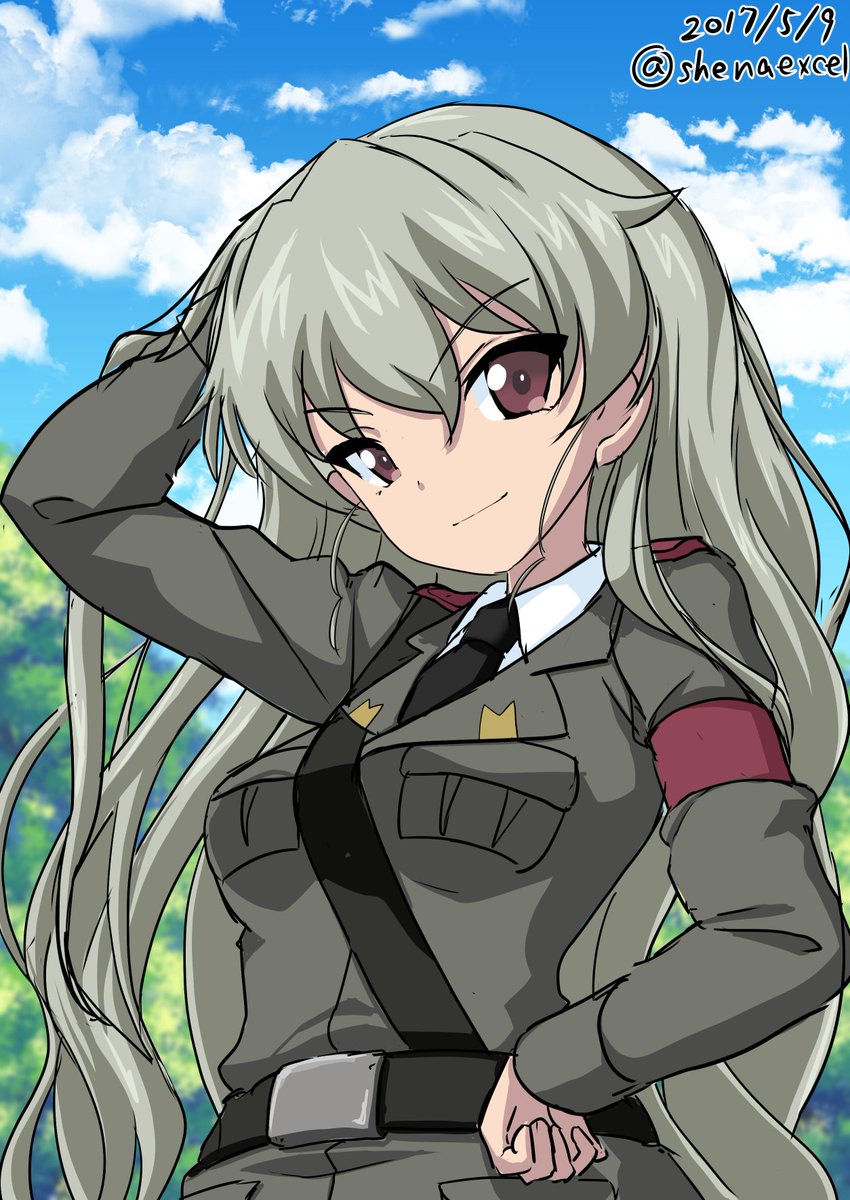 椎名エクセル V Twitter ガルパン版深夜のお絵描き60分一本勝負 ガルパン版深夜のお絵描き60分一本勝負 20170509 お題 アンチョビ 髪下したアンチョビ姉さん 下ろしたらめちゃ長そうだよな 作業時間は多分45分くらい