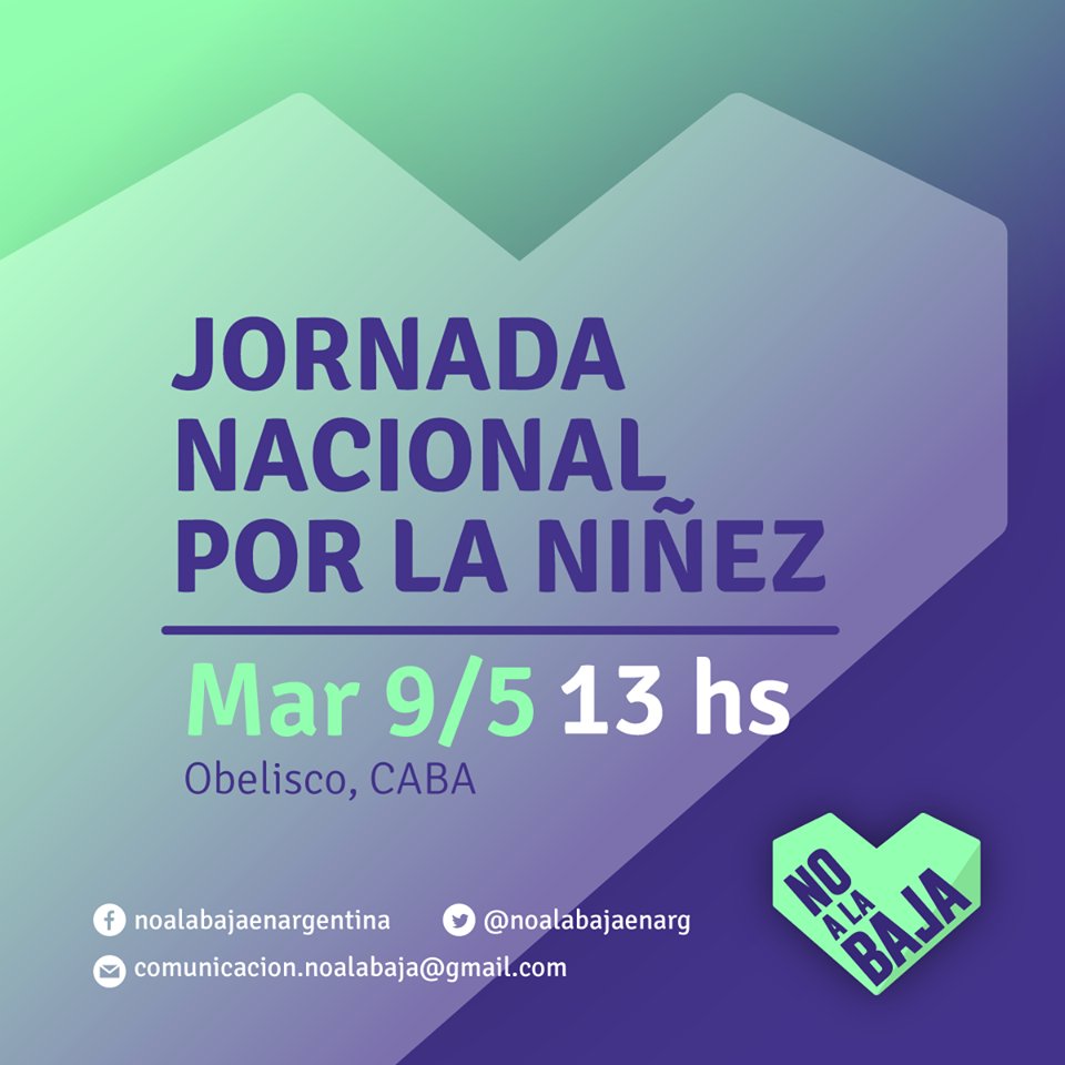 <a href="/noalabajaenarg/">#NoALaBaja</a>  
"si la sociedad no abraza a la niñez no hay futuro" <a href="/fito_aguirre/">Fito Aguirre</a>