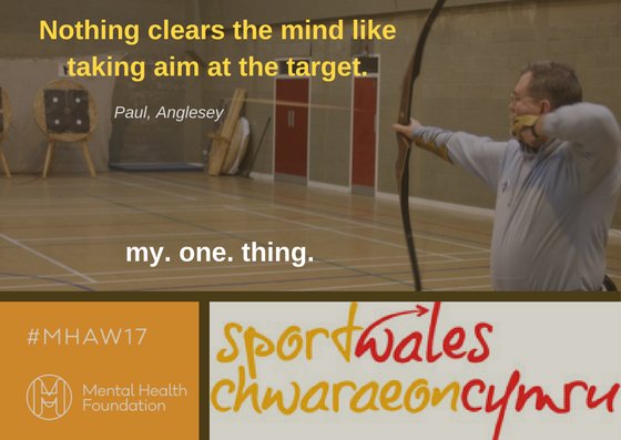 my. one. thing. 
Paul, #Anglesey 
#MHAW17