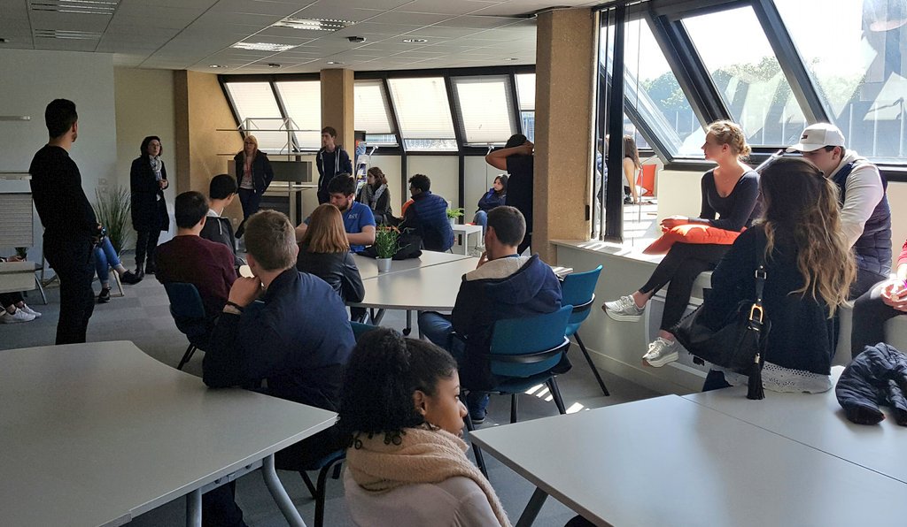 Visite des ambassadeurs <a href="/EMNormandie/">EM Normandie Business School</a> #entrepreneuriat #coworking #etudiant #etudiantentrepreneur #projet @InsIDE_institut <a href="/PepiteFrance/">Pépite France</a>