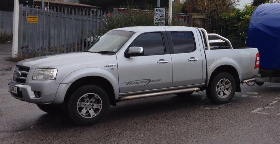 Stolen silver Ford Ranger taken from our farm last night. Reg S15FWJ. The pick up has chrome bars. Big spotlights on front. Bradford area.