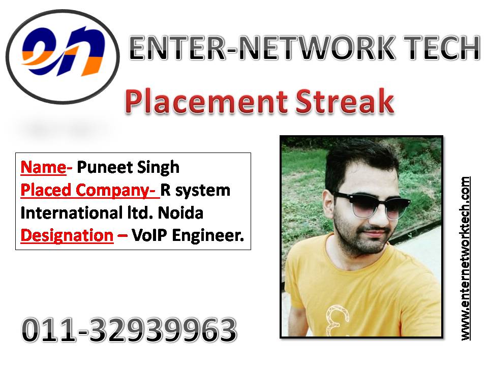 ENtech7725's tweet image. *&quot; It&apos;s only because of #EnterNetworkTech that I am Placed at 
R Systems International Ltd. as Cisco VoIP engineer.&quot; *

#ccnaccnpindelhi