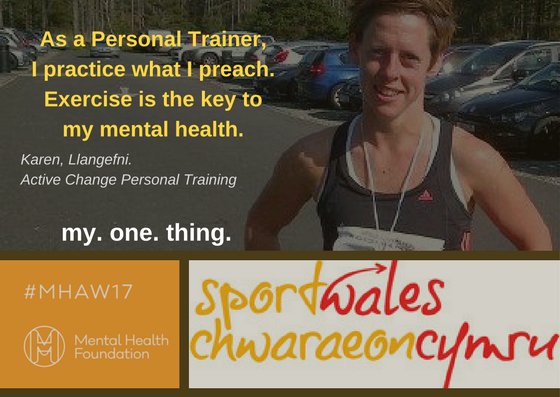 my. one. thing by Karen Williams of <a href="/ActiveChangePT/">Active Change</a> 
The power of physical activity #MHAW17 
#Anglesey #MentalHealthAwarenessWeek