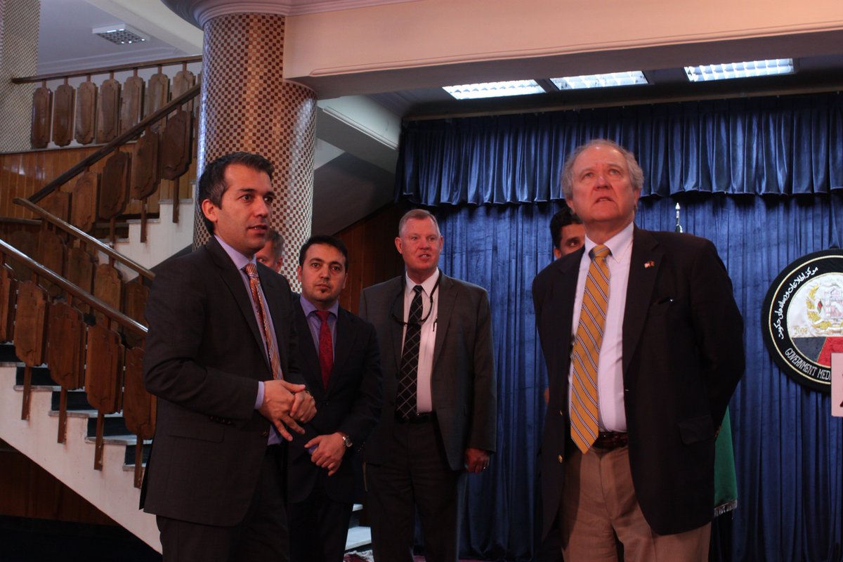 GMICafghanistan's tweet photo. U.S. Special Inspector General for Afghan Reconstruction #SIGAR Mr. #Sopko joined by his Deputy Mr.Tom Niblock paid a courtesy visit to GMIC https://t.co/iQUToVwK9T