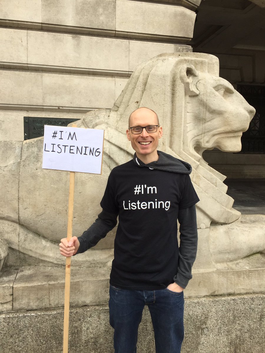 Met this wonderful man in Old Market Square. Compassion in action. Meet him at ThinKNotts in Nottingham on Saturday #imlistening